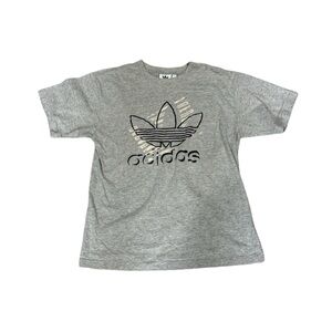 Adidas athletic heather grey OG sketch trefoil shirt - size M